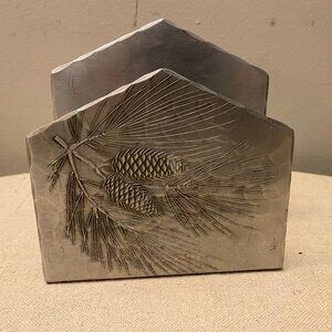 Wilton Pewter Napkin Holder with Pine Bough Motif
